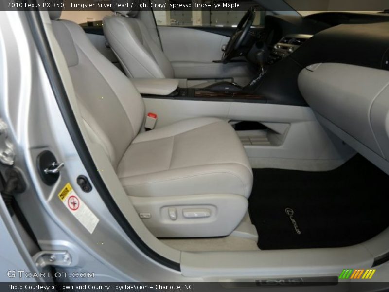 Tungsten Silver Pearl / Light Gray/Espresso Birds-Eye Maple 2010 Lexus RX 350