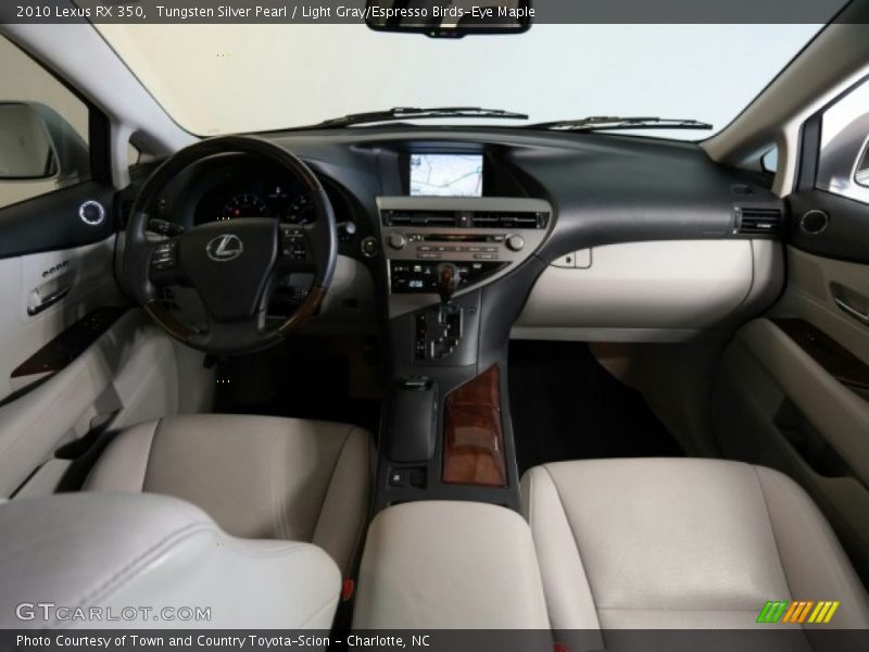 Tungsten Silver Pearl / Light Gray/Espresso Birds-Eye Maple 2010 Lexus RX 350