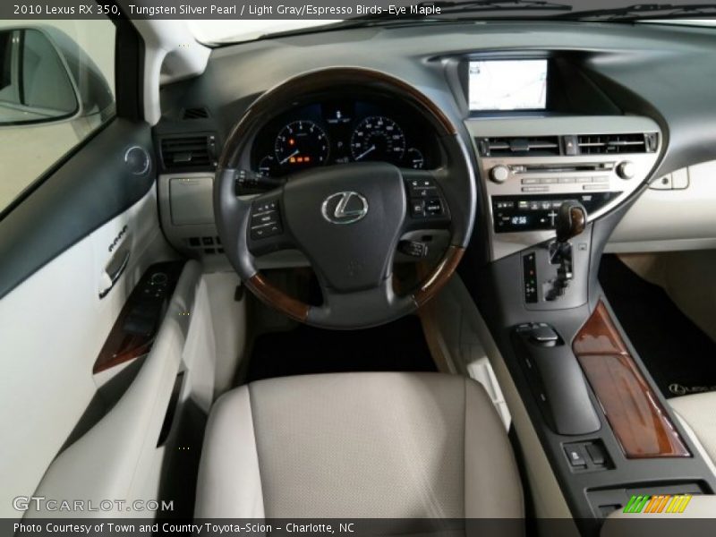 Tungsten Silver Pearl / Light Gray/Espresso Birds-Eye Maple 2010 Lexus RX 350