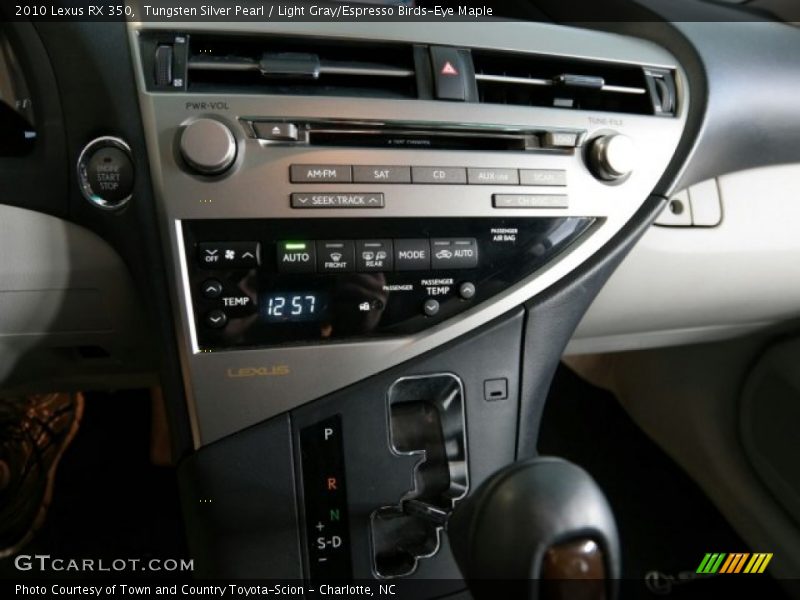 Tungsten Silver Pearl / Light Gray/Espresso Birds-Eye Maple 2010 Lexus RX 350