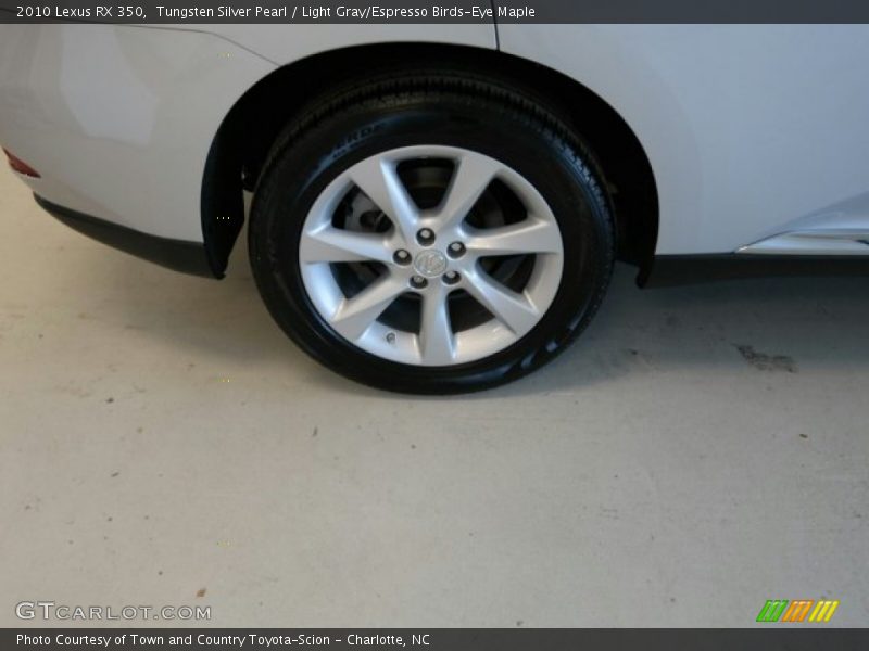 Tungsten Silver Pearl / Light Gray/Espresso Birds-Eye Maple 2010 Lexus RX 350