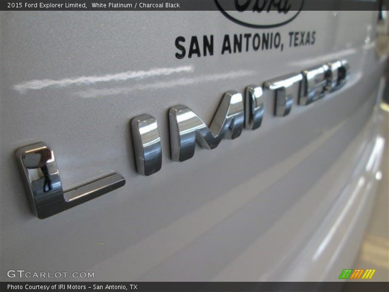 White Platinum / Charcoal Black 2015 Ford Explorer Limited
