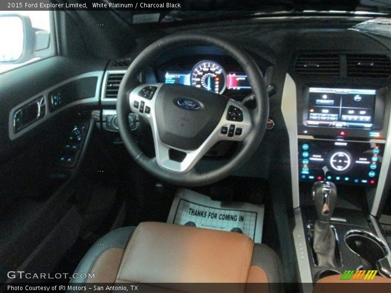 White Platinum / Charcoal Black 2015 Ford Explorer Limited