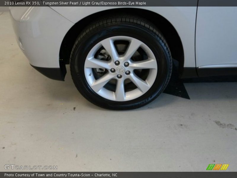 Tungsten Silver Pearl / Light Gray/Espresso Birds-Eye Maple 2010 Lexus RX 350