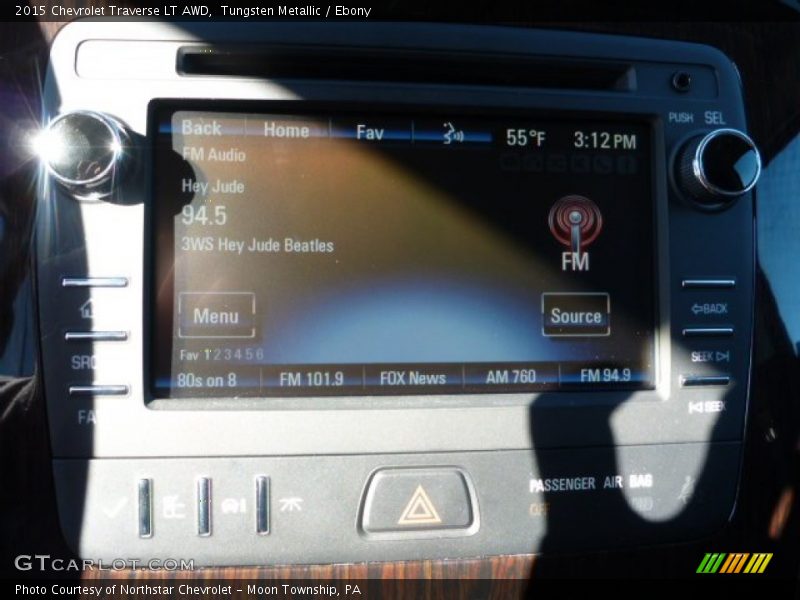 Tungsten Metallic / Ebony 2015 Chevrolet Traverse LT AWD