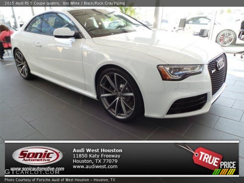 Ibis White / Black/Rock Gray Piping 2015 Audi RS 5 Coupe quattro