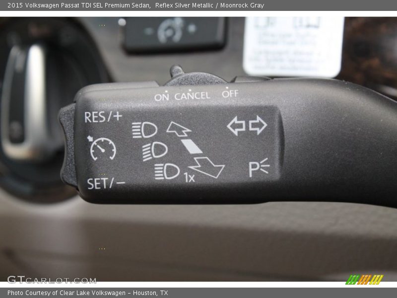 Controls of 2015 Passat TDI SEL Premium Sedan