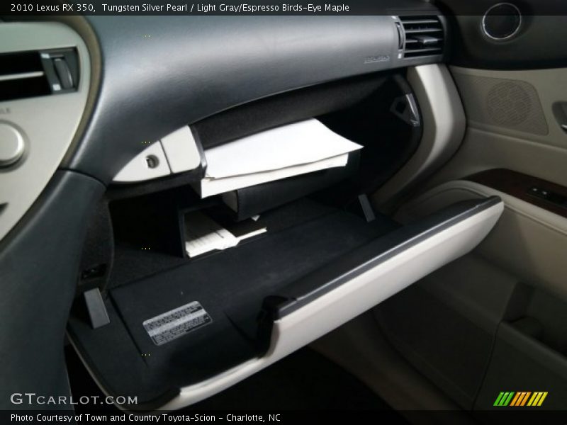 Tungsten Silver Pearl / Light Gray/Espresso Birds-Eye Maple 2010 Lexus RX 350