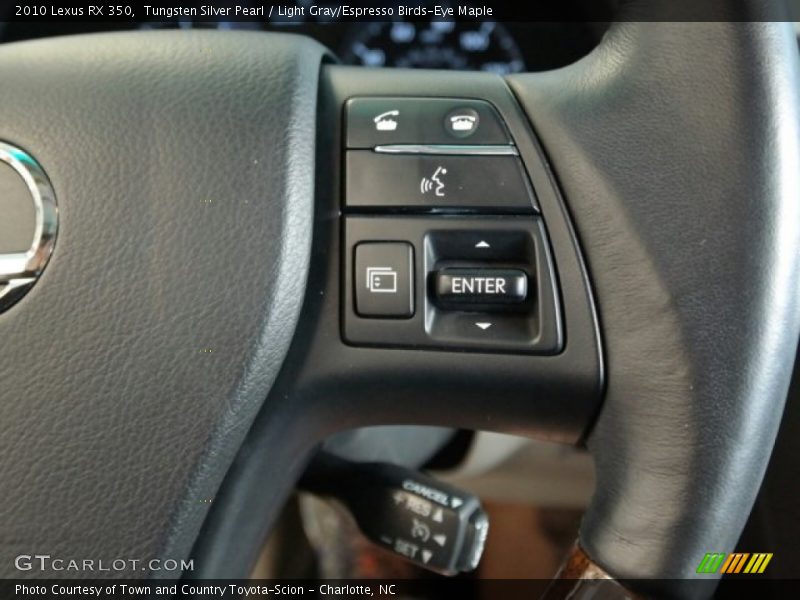 Tungsten Silver Pearl / Light Gray/Espresso Birds-Eye Maple 2010 Lexus RX 350