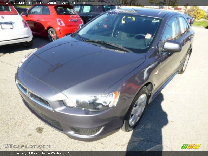 Graphite Gray Pearl / Black 2011 Mitsubishi Lancer ES