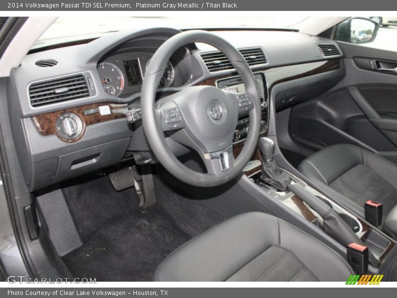 Platinum Gray Metallic / Titan Black 2014 Volkswagen Passat TDI SEL Premium