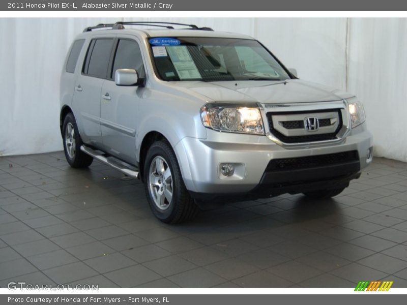 Alabaster Silver Metallic / Gray 2011 Honda Pilot EX-L