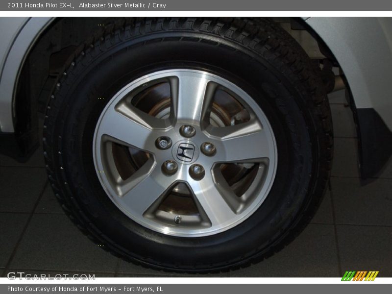 Alabaster Silver Metallic / Gray 2011 Honda Pilot EX-L