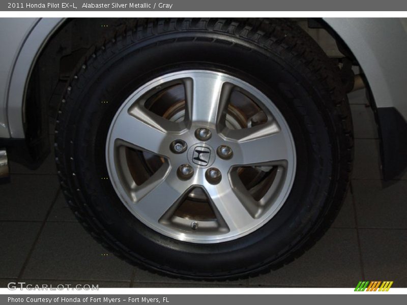 Alabaster Silver Metallic / Gray 2011 Honda Pilot EX-L
