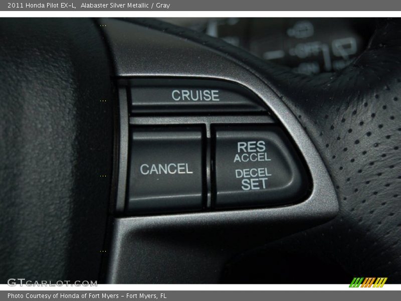 Alabaster Silver Metallic / Gray 2011 Honda Pilot EX-L