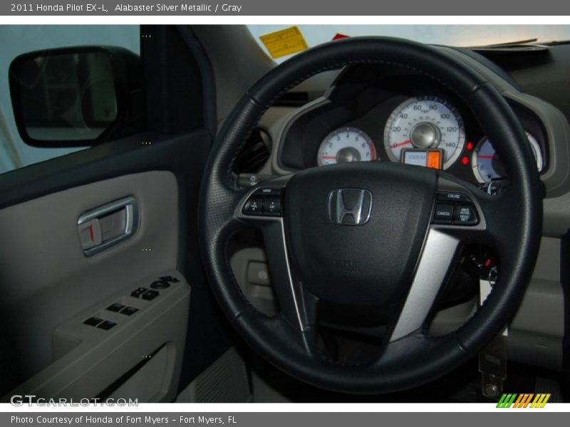 Alabaster Silver Metallic / Gray 2011 Honda Pilot EX-L