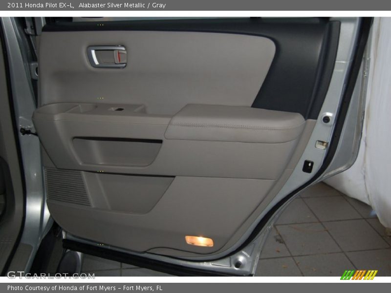 Alabaster Silver Metallic / Gray 2011 Honda Pilot EX-L
