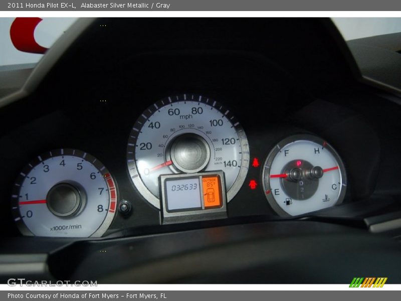 Alabaster Silver Metallic / Gray 2011 Honda Pilot EX-L