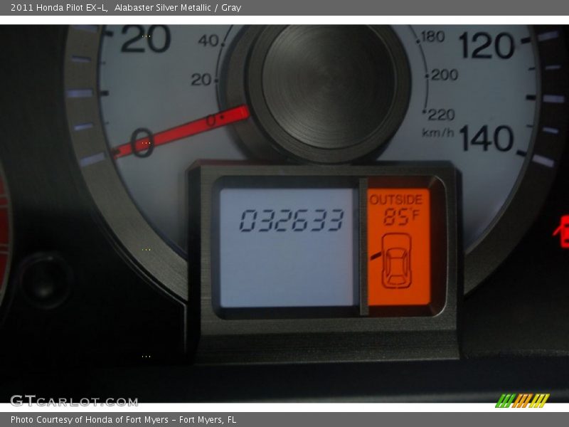 Alabaster Silver Metallic / Gray 2011 Honda Pilot EX-L