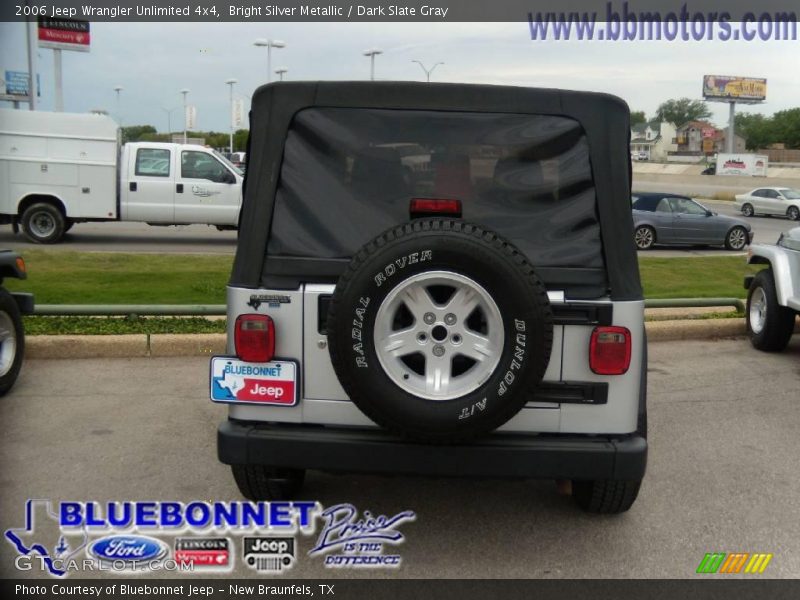 Bright Silver Metallic / Dark Slate Gray 2006 Jeep Wrangler Unlimited 4x4