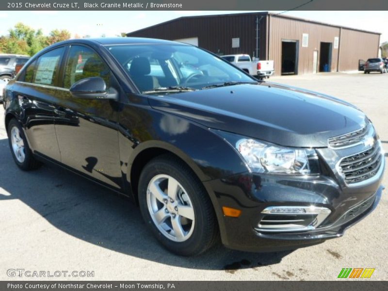 Black Granite Metallic / Brownstone 2015 Chevrolet Cruze LT