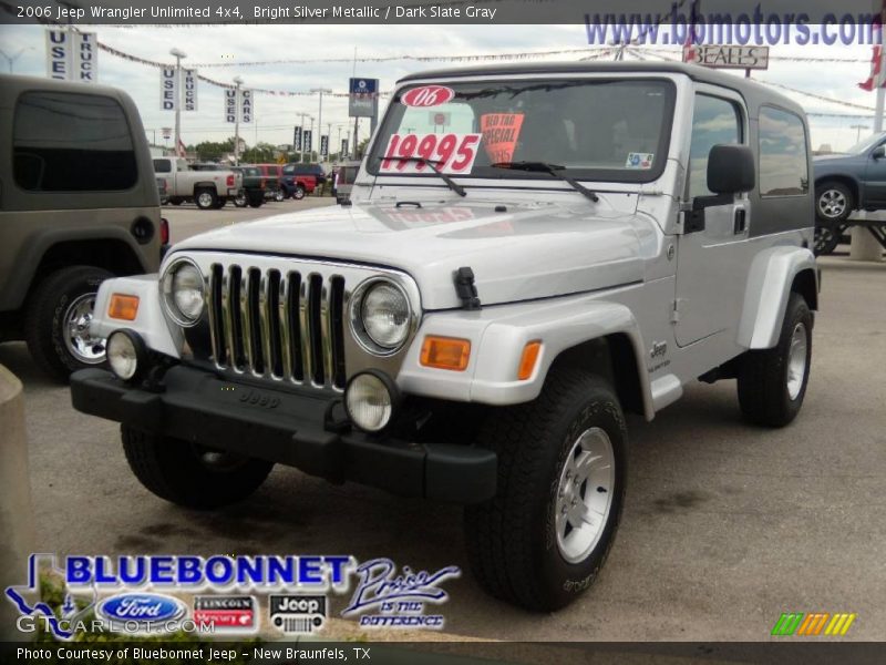 Bright Silver Metallic / Dark Slate Gray 2006 Jeep Wrangler Unlimited 4x4