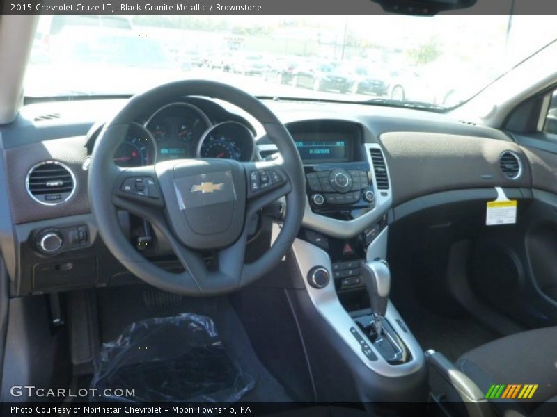 Black Granite Metallic / Brownstone 2015 Chevrolet Cruze LT