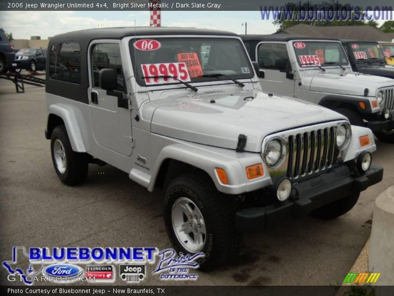 Bright Silver Metallic / Dark Slate Gray 2006 Jeep Wrangler Unlimited 4x4