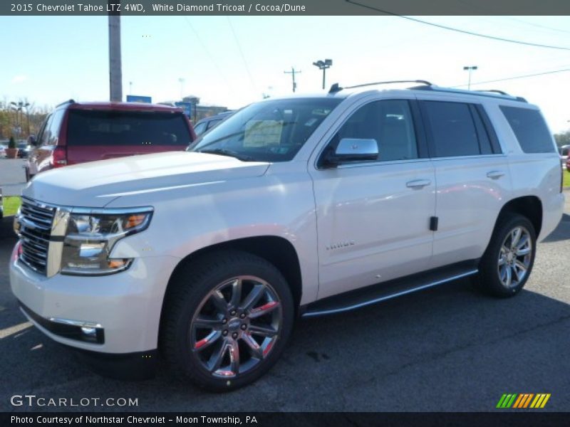 White Diamond Tricoat / Cocoa/Dune 2015 Chevrolet Tahoe LTZ 4WD