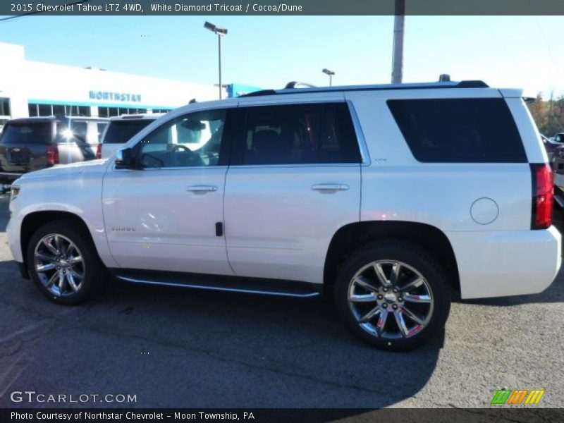 White Diamond Tricoat / Cocoa/Dune 2015 Chevrolet Tahoe LTZ 4WD