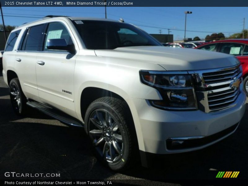 White Diamond Tricoat / Cocoa/Dune 2015 Chevrolet Tahoe LTZ 4WD