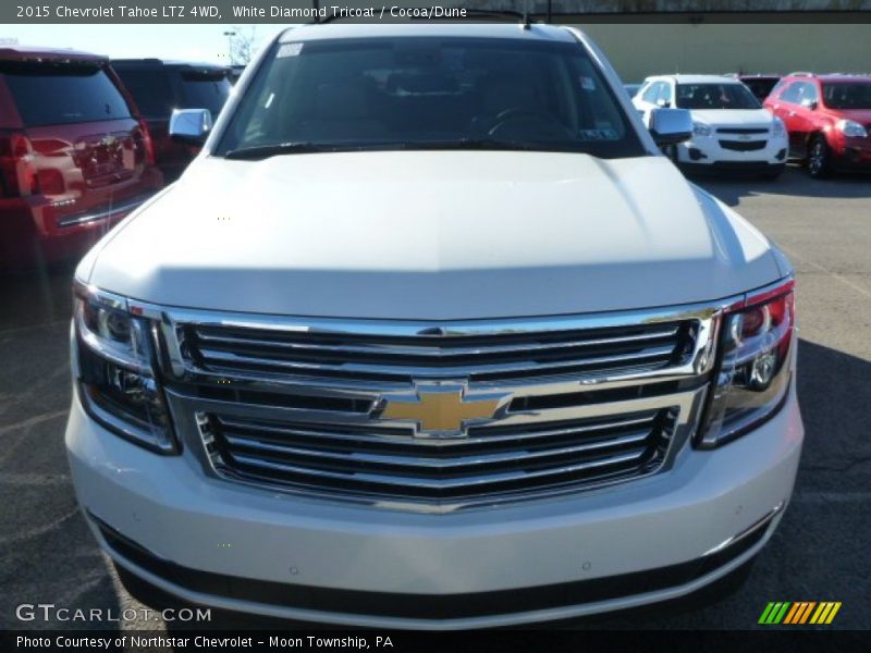 White Diamond Tricoat / Cocoa/Dune 2015 Chevrolet Tahoe LTZ 4WD
