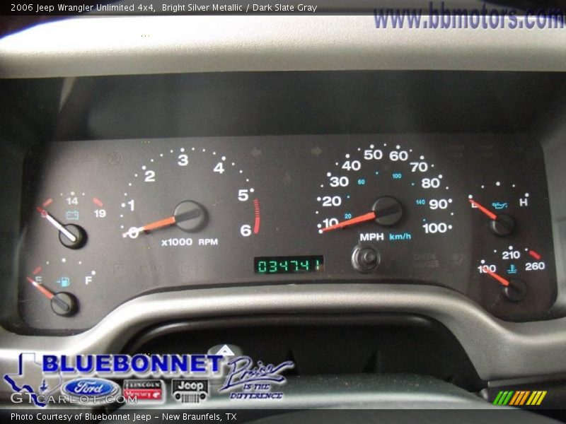 Bright Silver Metallic / Dark Slate Gray 2006 Jeep Wrangler Unlimited 4x4