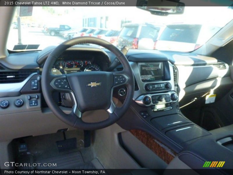 White Diamond Tricoat / Cocoa/Dune 2015 Chevrolet Tahoe LTZ 4WD