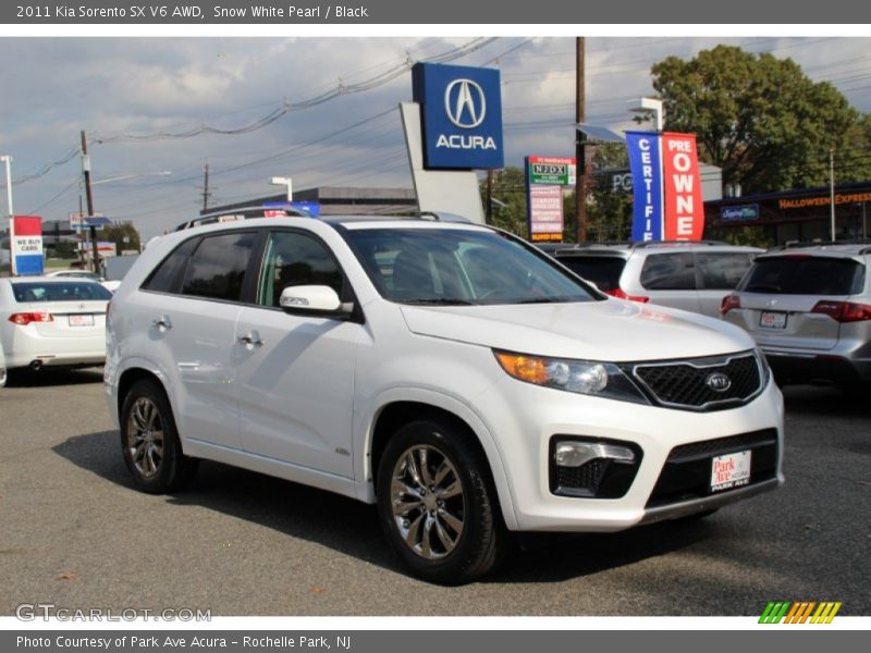 Snow White Pearl / Black 2011 Kia Sorento SX V6 AWD