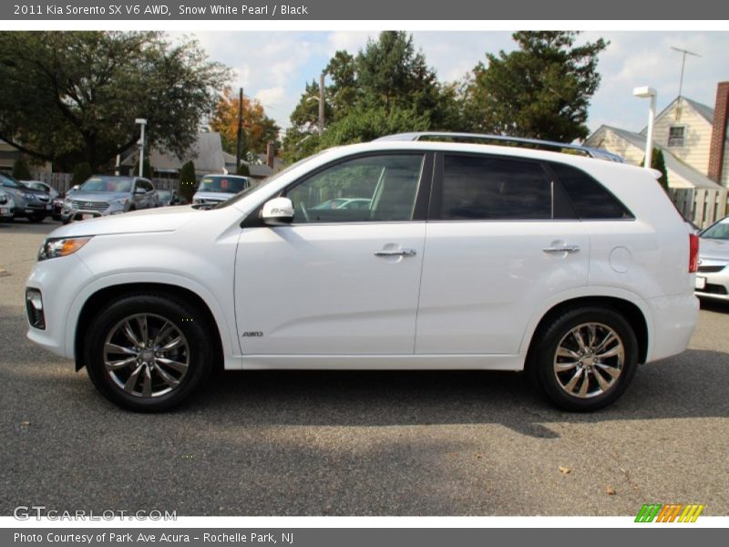 Snow White Pearl / Black 2011 Kia Sorento SX V6 AWD