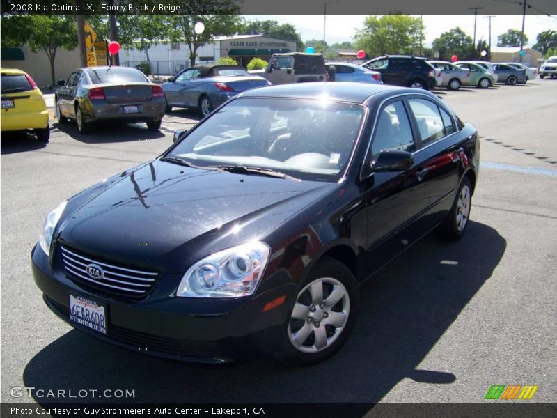 Ebony Black / Beige 2008 Kia Optima LX