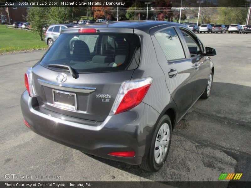 Magnetic Gray Metallic / Dark Gray 2013 Toyota Yaris LE 5 Door