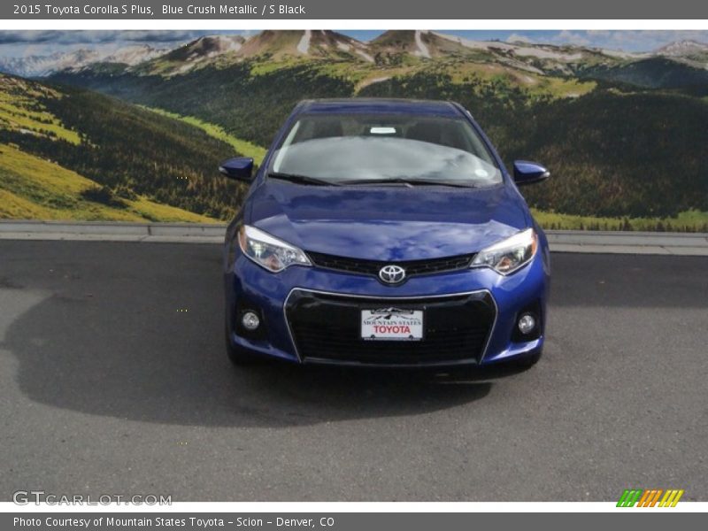 Blue Crush Metallic / S Black 2015 Toyota Corolla S Plus