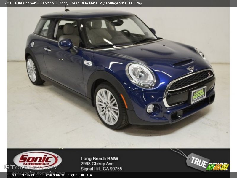 Deep Blue Metallic / Lounge Satellite Gray 2015 Mini Cooper S Hardtop 2 Door