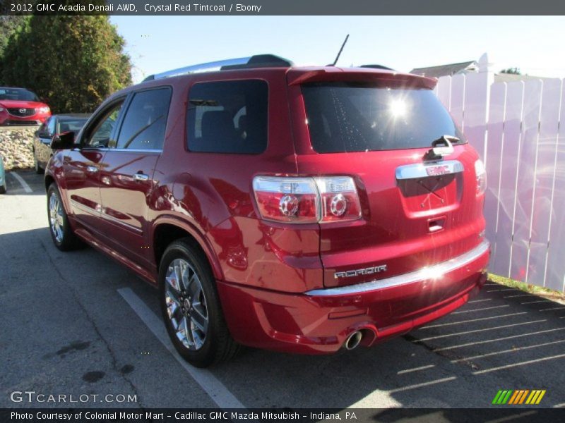 Crystal Red Tintcoat / Ebony 2012 GMC Acadia Denali AWD