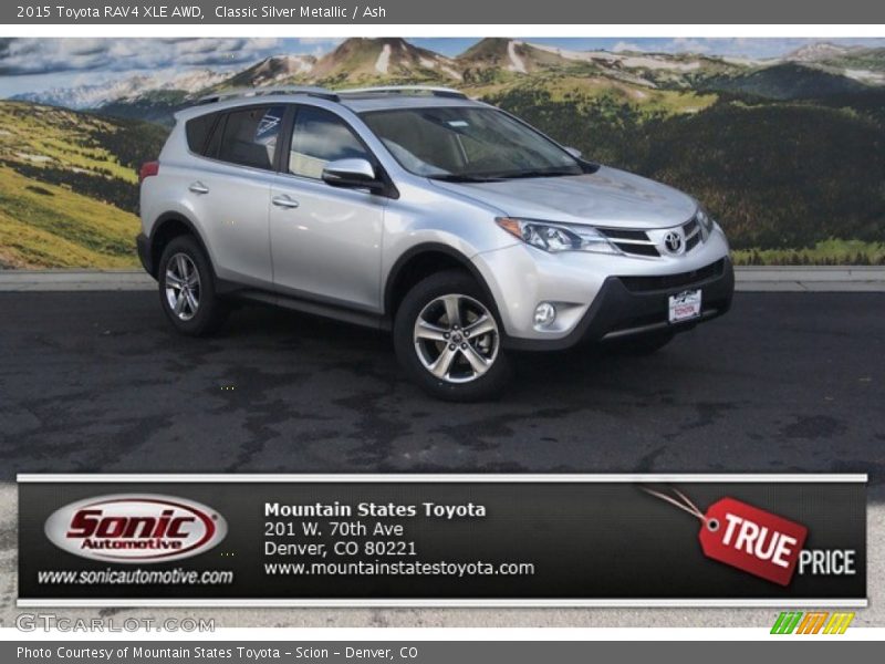 Classic Silver Metallic / Ash 2015 Toyota RAV4 XLE AWD