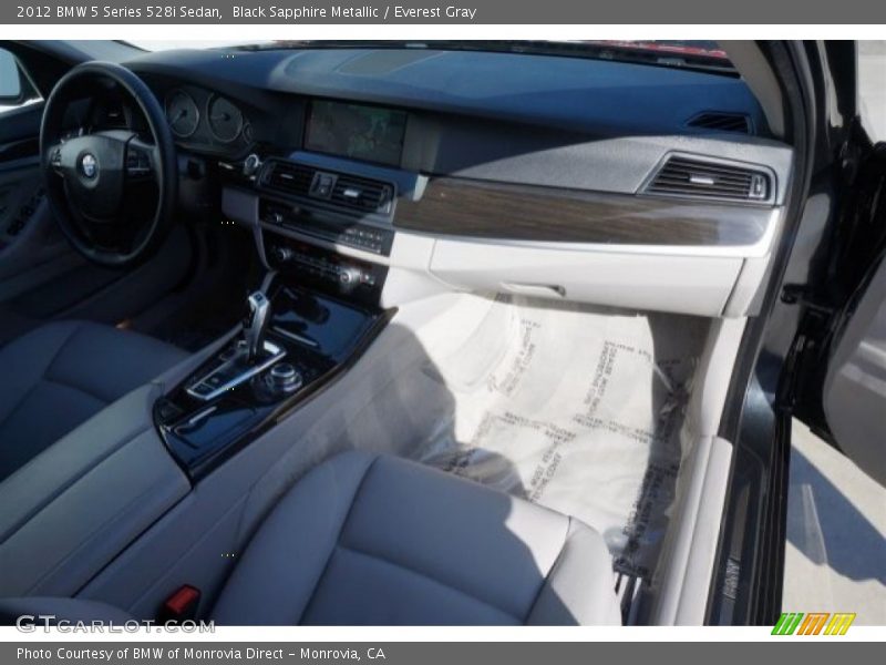 Black Sapphire Metallic / Everest Gray 2012 BMW 5 Series 528i Sedan