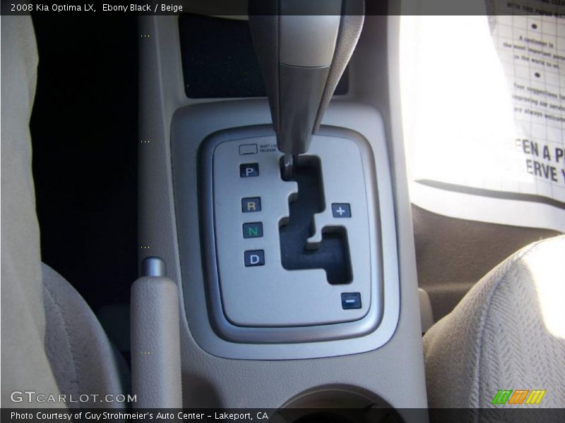 Ebony Black / Beige 2008 Kia Optima LX