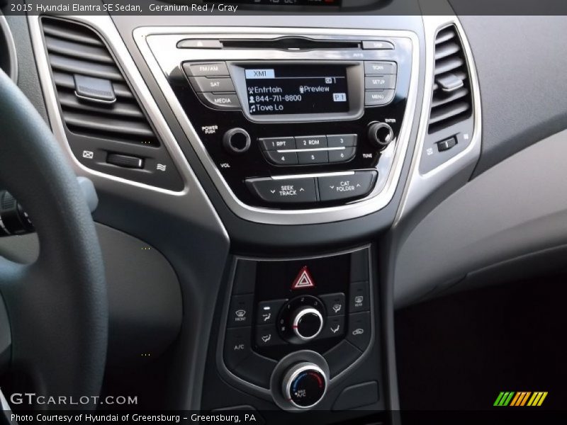 Geranium Red / Gray 2015 Hyundai Elantra SE Sedan