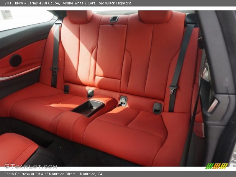 Alpine White / Coral Red/Black Highlight 2015 BMW 4 Series 428i Coupe