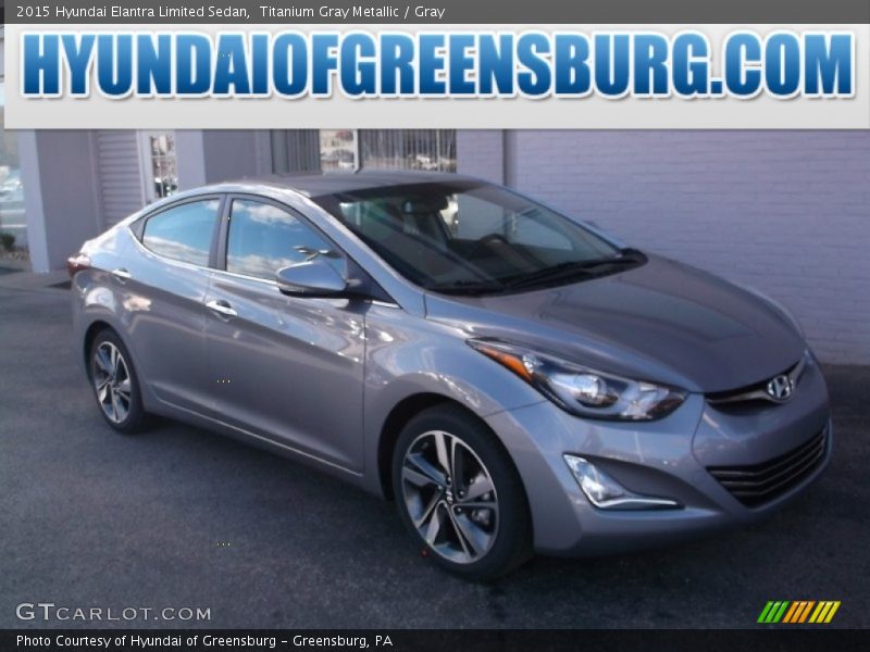 Titanium Gray Metallic / Gray 2015 Hyundai Elantra Limited Sedan