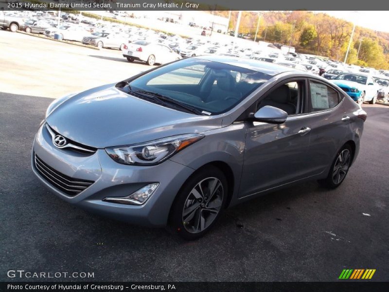Titanium Gray Metallic / Gray 2015 Hyundai Elantra Limited Sedan