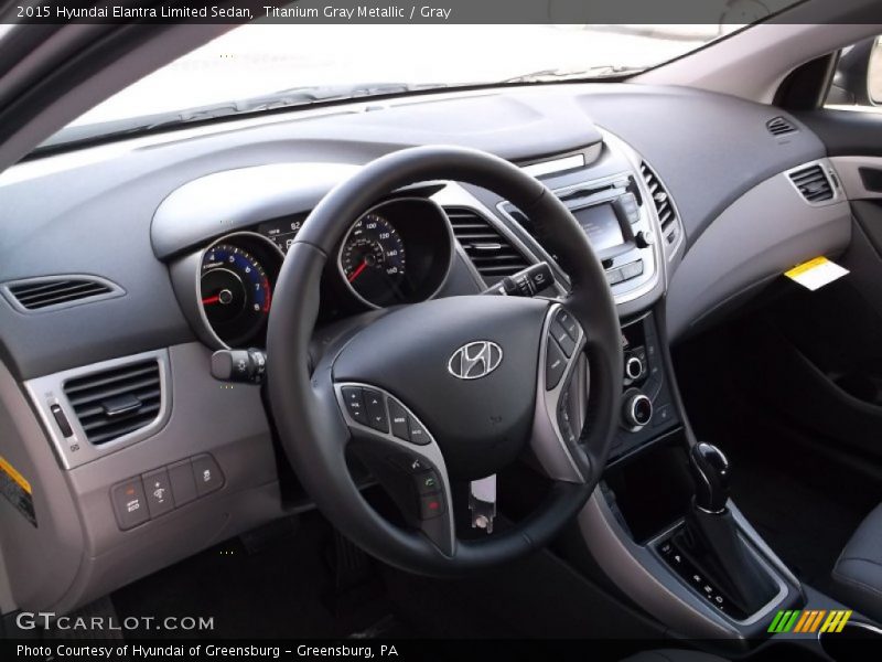 Titanium Gray Metallic / Gray 2015 Hyundai Elantra Limited Sedan