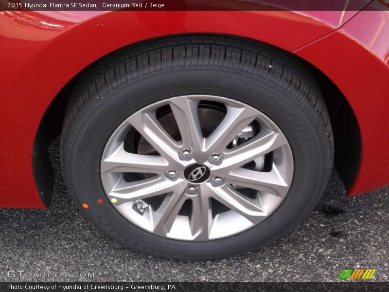 Geranium Red / Beige 2015 Hyundai Elantra SE Sedan